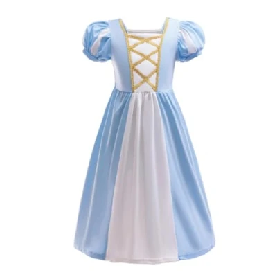 Image of Lito Angels Princess Cinderella Fancy Dress Up Clothes Play Wear for Kids Girls Age 5 6 Years, Blue