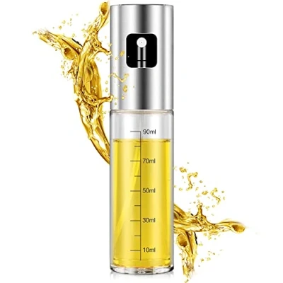 Image of PORTENTUM Premium Oil Sprayer for Kitchen and Air Fryer 100ml Spray Leakproof Glass with Dispenser Accessories Deep No