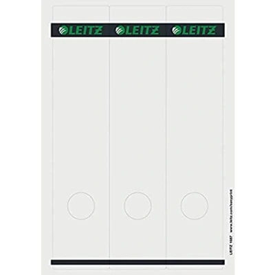 Image of Leitz PC Printable Self Adhesive Spine Labels for Standard 80 mm Lever Arch Files, Wide and Long, 61.5 x 285 mm, Paper, 16870085 Pack of 75 Grey/light grey
