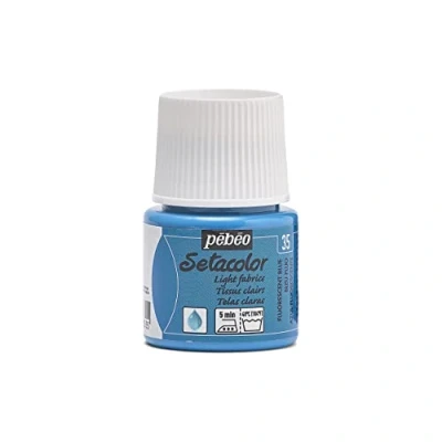 Image of Pebeo Setacolor Light Fabric Paint 45 Milliliter Bottle, Fluorescent Blue,Flourescent Blue, 329 035