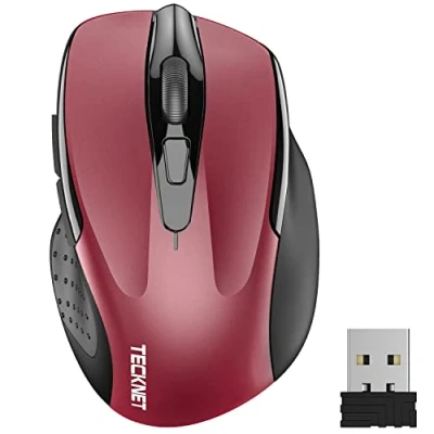 Image of TECKNET Pro Wireless Mouse, 4000 DPI, 2.4G Ergonomic Optical Computer Mouse for Laptop, Windows, Chromebook, 6 Button 24 Month Battery Life, Adjustment Levels, 36 Warranty