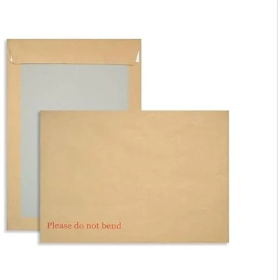 Image of 5pcs of A4/C4 (229X324mm) Board Back envelopes Manilla Brown Peel and Seal DO NOT Bend Mailers Envelope