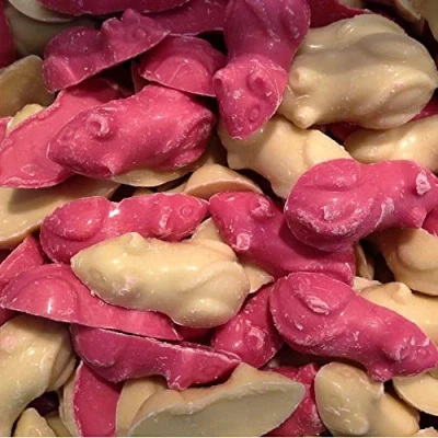 Image of Hannahs Pink and White Chocolate Candy Mice, 250 g