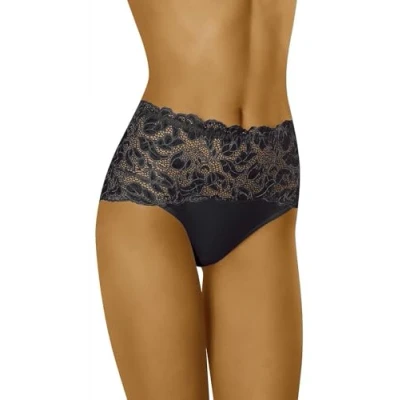 Image of Wolbar Women&#039;s Lace High Waist Briefs WB414, Black,M