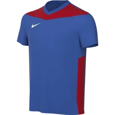 Image of Nike Dri FIT Park Derby IV T Shirt, Royal Blue/University Red/White, L