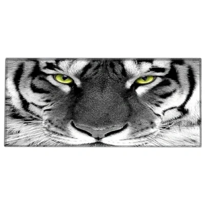 Image of Silent Monsters Mouse Mat Size XX Large 900 x 400 mm, Pad Design: Tiger, Stitched Edges, Mousemat for Office and Gaming, Mousepad Non Slip Rubber Base, Desk XXL