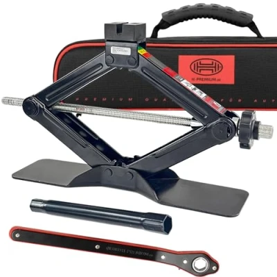Image of HEYNER Premium Scissor Jack for VW Fits Volkswagen 1.5 Ton 1500kg Speed Ratchet Extension Bar 347H360