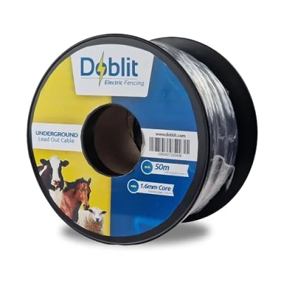 Image of Doblit Lead Out Cable 1.6mm, Double Insulated Underground for Electric Fencing Carry current long distances, &amp; Under Gateways (50m)