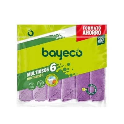Image of Bayeco Pack of 6 Multi Purpose Microfibre Cloths 130 g