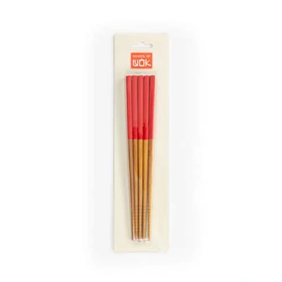 Image of School Of Wok Bamboo Chopsticks Set 5 Pairs