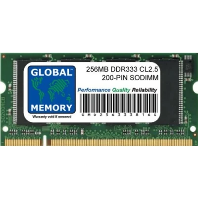 Image of 256MB DDR 333MHz PC2700 200 PIN SODIMM MEMORY RAM COMPATIBLE WITH LAPTOPS/NOTEBOOKS