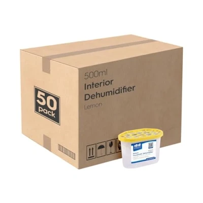 Image of Harbour Housewares Interior Dehumidifiers 500ml Lemon 50x Scented Home Wardrobe Anti Mould Damp Condensation Absorber Moisture Trap Air Freshener