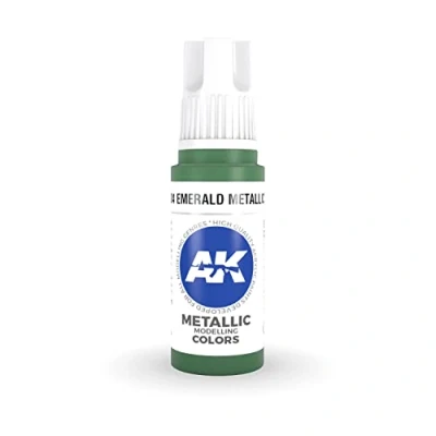 Image of AK Interactive 3rd Gen Acrylic Emerald Metallic Green 17ml