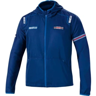 Image of Sparco Martini Jacket, Blue, L, Unisex, Adult, Colourful, Large
