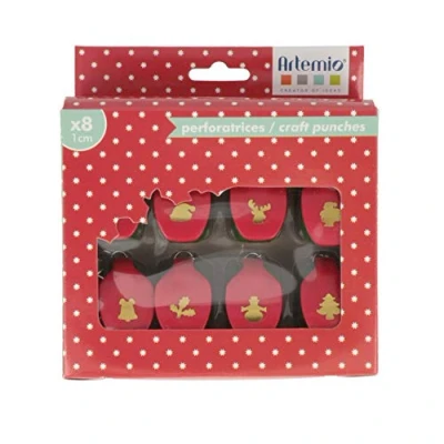 Image of Artemio Kit 8 Mini Punches Christmas, Multi Colour, 11.5 x 5 14.5 cm