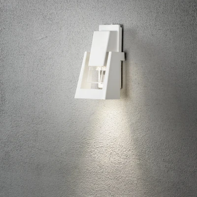 Image of Potenza Outdoor Modern Wall Lamp, White, Single GU10, IP54