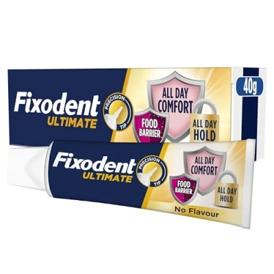Image of Fixodent Ultimate No Flavor Adhesive Cream for Full &amp; Partial Dentures 40ml
