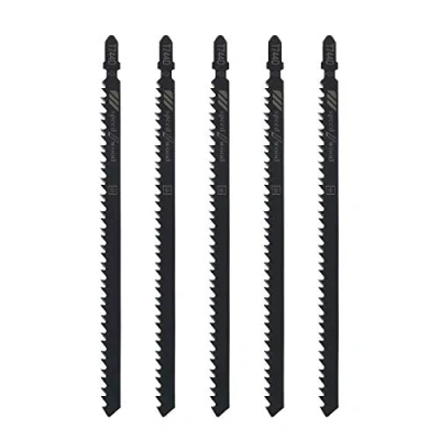 Image of OTOTEC 5Pcs T744D Jigsaw Blades High Carbon Steel 6 TPI 150mm Working Length Straight Fast Cutting T Shank Jig Saw for Wood Plastic