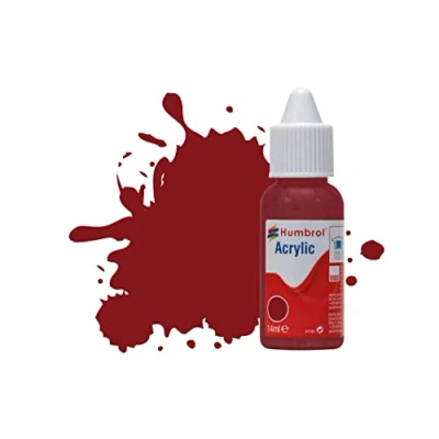 Image of Humbrol Model Paint DB0133 No 133 Brown Satin (14ml), Acrylic Paints for Models, Plastic, Metal, Wood, Glass, Ceramics and More, Touch Up Hobby Bottle Craft Kits