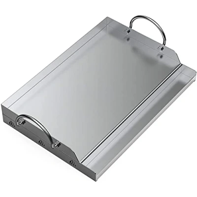 Image of onlyfire Stainless Steel Rectangle Griddle Plancha for Most BBQ Gas Grills and Charcoal Grills(58.4x40.6cm)