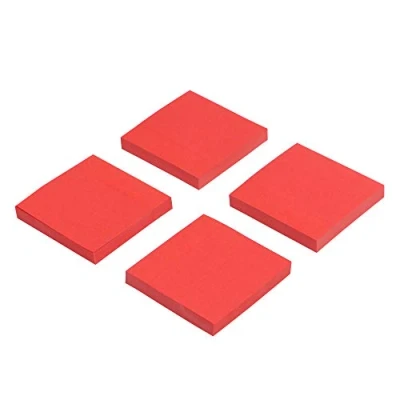 Image of Eagle Sticky Notes, Red Colour, 75 x 75mm, Post Self Stick 100 Sheets per Pad, 4 Pads