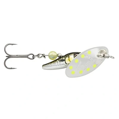 Image of Savage Gear Sticklebait Spinner Spinning Bait, Size/Weight/Colour: Size 4/9.1g / Green Silver Ayu