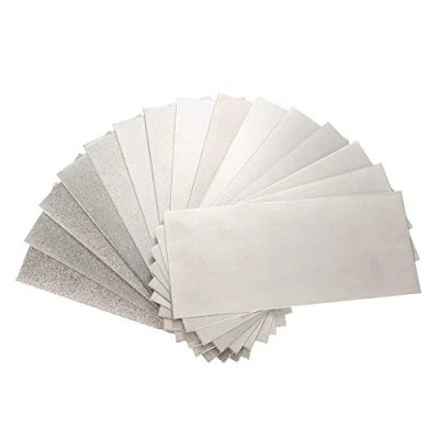 Image of TOOLSTAR Sharpening Stone, 600 Grits Diamond Stones Thin Grinding Polishing Square Sharpener Tool Whetstone Plate