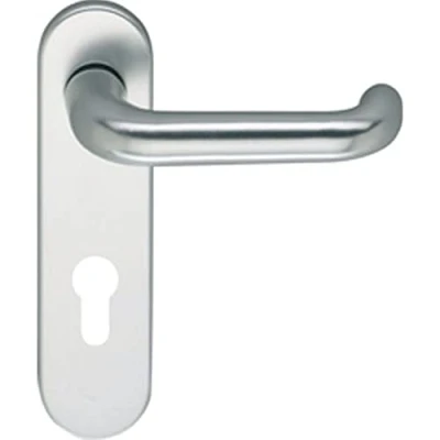 Image of ECO D 110 Door Handle with Short Plate PZ 72, for Escape Doors, Stainless Steel