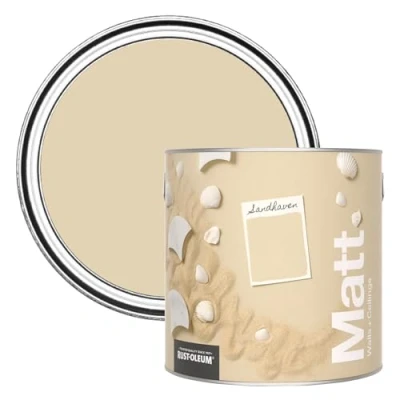 Image of Rust Oleum Colours Matt Emulsion Wall and Ceiling Paint Sandhaven 2.5L