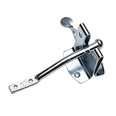 Image of The Home Fusion Company Gate Latches 3 Colours To Choose Black Japanned BZP (Chrome) Or Galvanised
