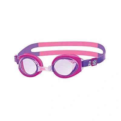 Image of Zoggs Little Ripper kids Swimming Goggles, UV Protection Swim Slide Adjust Split Yoke Children’s Goggles Strap, Fog Free Pink Tinted Goggle Lenses, 0 6 years, Pink/Purple