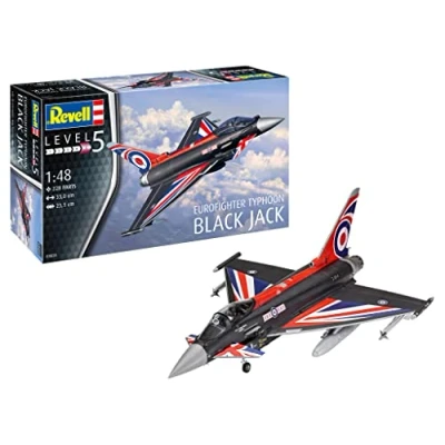Image of Revell 03820 Eurofighter Typhoon &quot;Black Jack“ 1:48 Scale Unbuilt/Unpainted Plastic Model Kit