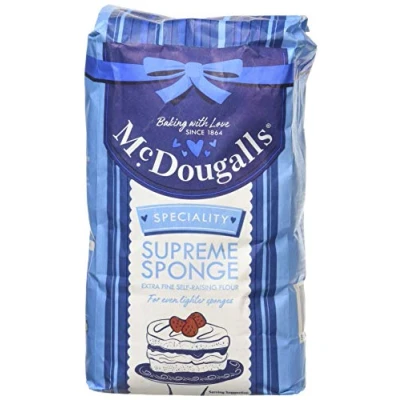 Image of McDougalls Supreme Sponge Self Raising Flour, 1 kg Bag (Pack of 1)