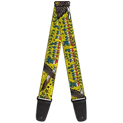 Image of Buckle Down GS W32008 &quot;Truth &amp; Justice Yellow&quot; Guitar Strap