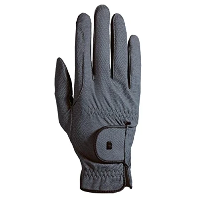 Image of Roeckl Sports equestrian gloves ROECK GRIP, summer riding glove, anthracite 9