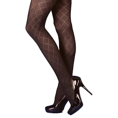 Image of Undercover Ladies Diamond Opaque Tights Black XL