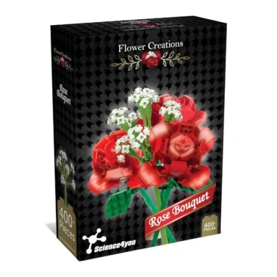 Image of Science4you Bouquet Roses Building Kit for Adult build your own Botanical Garden, Have Fun a good time Artificial Flowers, &amp; Modelling Gift Adults Kids
