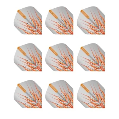 Image of RED DRAGON Peter Wright Snakebite Hardcore Mohawk Orange Dart Flights 3 Sets Per Pack (9 in Total)