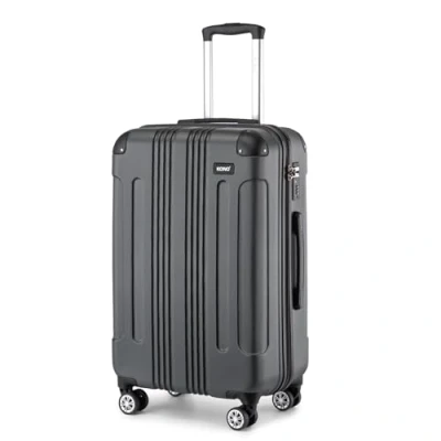 Image of Kono 24 Inch Medium Hard Shell Luggage Lightweight ABS 4 Wheels Spinner Business Trip Trolley Case Suitcase (Grey)