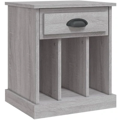 Image of vidaXL Bedside Cabinet Grey Sonoma 43x36x50 cm