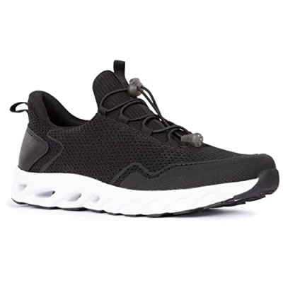 Image of Trespass Adults Water Trainers Slip On Elastic Lacing Kai Black