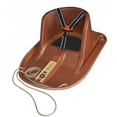 Image of MOLTI Pro Eco Wood Sledge for Children up to 4 Years with Backrest, Safety Belt and Pull Rope Bob Toddlers