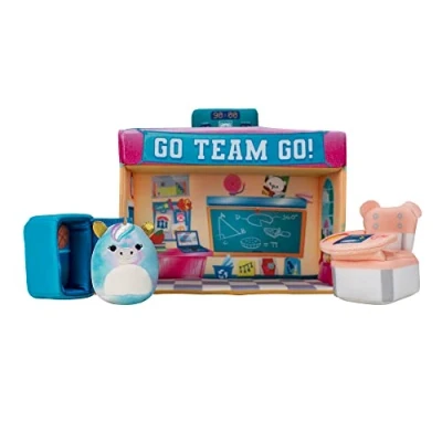 Image of Squishville SQM0325 Deluxe Academy Playscene Include 2 Inch Plush Accessories Toys for Kids, Multi, Play Scene