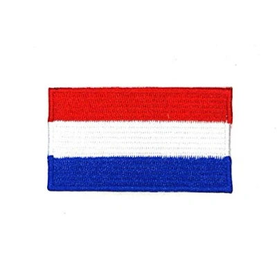 Image of Netherlands National Country Flag Iron Sew on Embroidered Patch