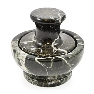 Image of Marble Mushroom Pestle &amp; Mortar (Black Marble)
