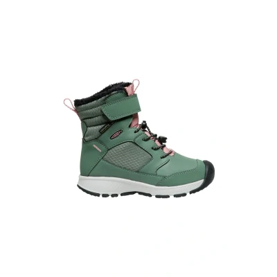 Image of KEEN Skua Winter Waterproof Snow Boots, Dark Forest/Rose Elegance, 10 UK Child