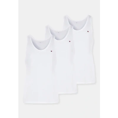 Image of Tommy Hilfiger Men’s 3 Pack Round Neck Tank Tops, White (White/White/White), S
