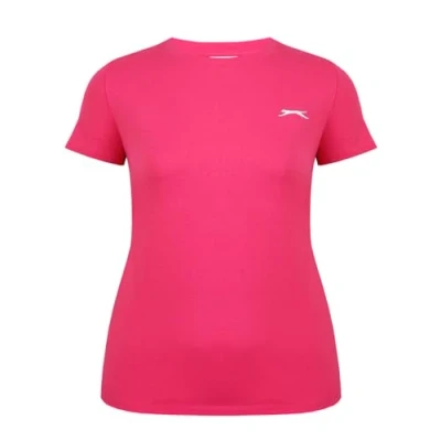 Image of Slazenger Womens Crew Neck T Shirt Bright Pink 18