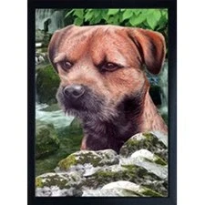 Image of Faithful Friends BORDER TERRIER DOG 3D FRIDGE MAGNET