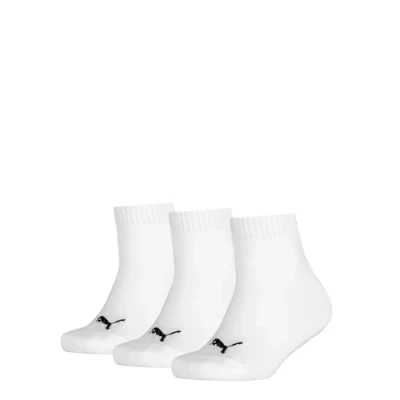 Image of Puma Unisex Kid&#039;s Quarter Socken, White, 6 8.5C (Pack of 3)